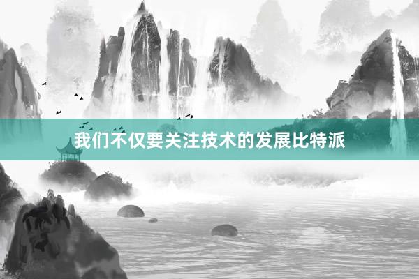 我们不仅要关注技术的发展比特派