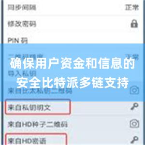 确保用户资金和信息的安全比特派多链支持