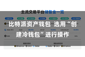 比特派资产钱包  选用“创建冷钱包”进行操作